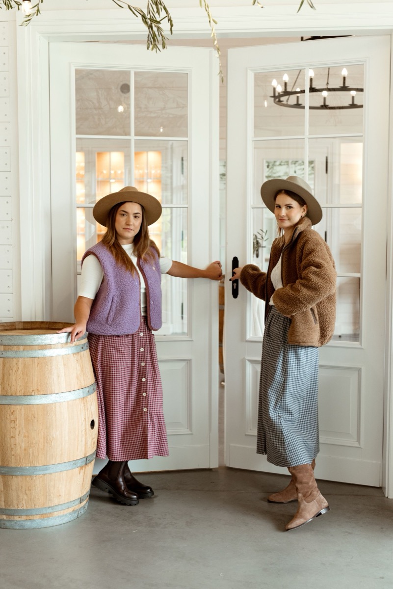 Ciepła spódnica Mela Foggy z flaneli bawełnianej - obrazek 8