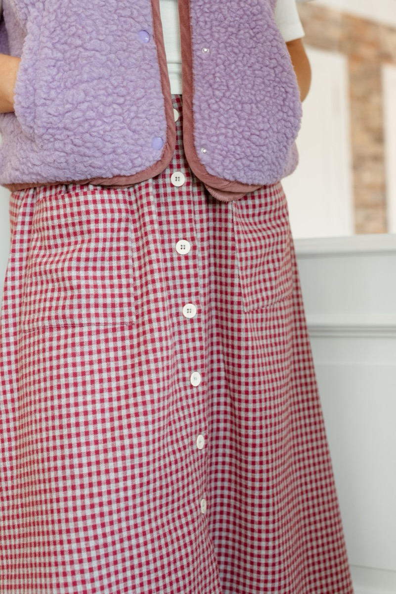 Ciepła spódnica Mela Roma z flaneli bawełnianej - obrazek 2