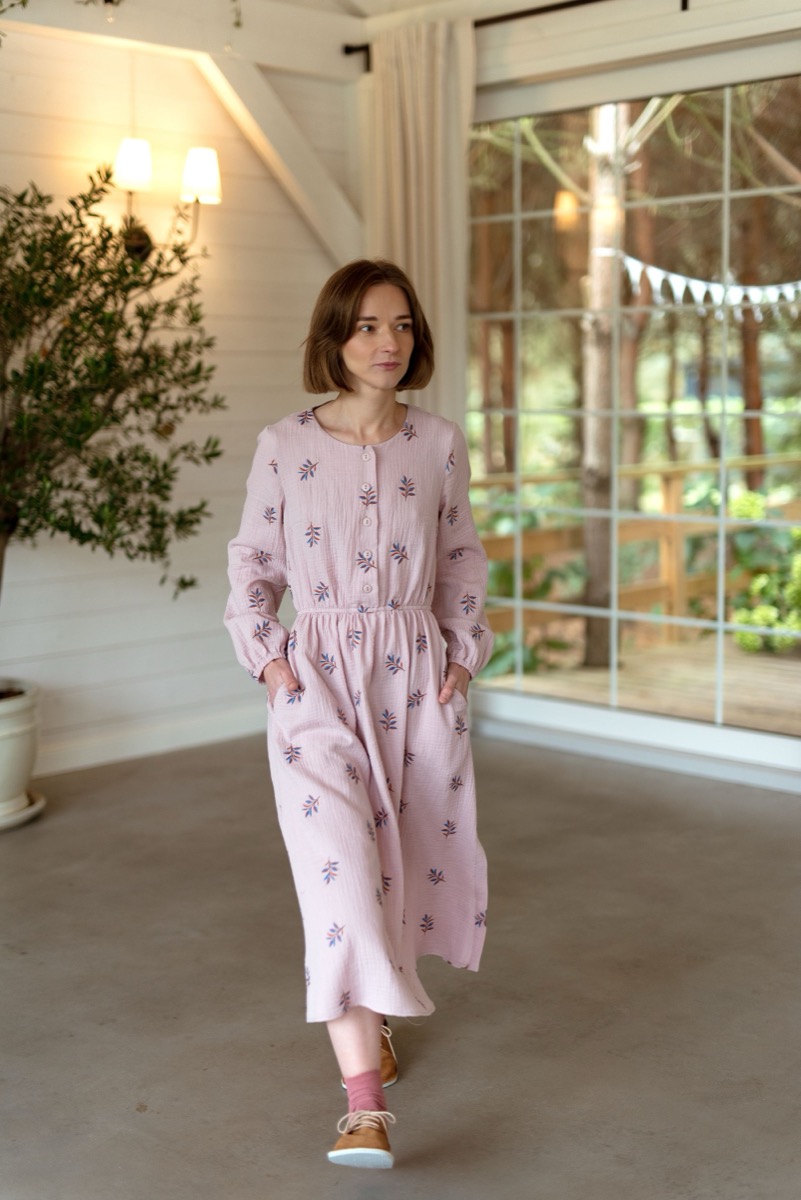 Sukienka z muślinu Luma Blush - obrazek 5