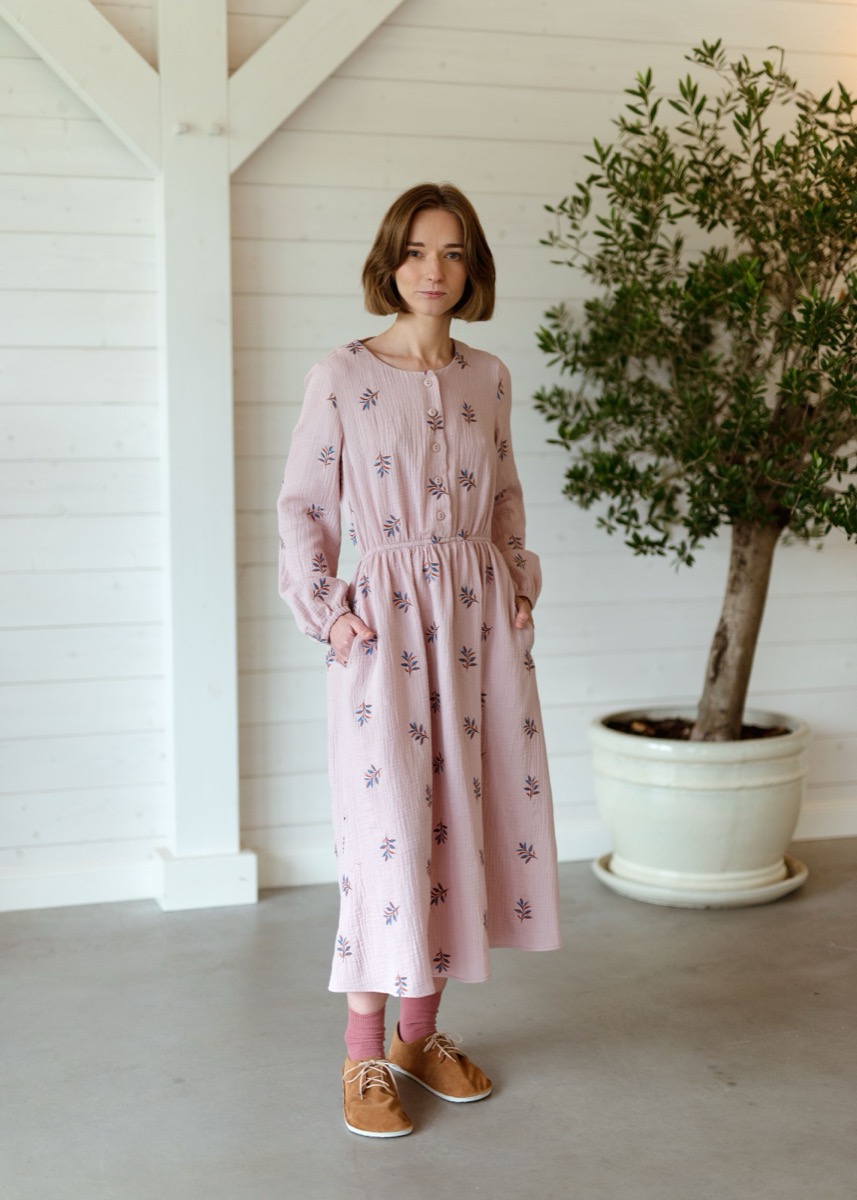 Sukienka z muślinu Luma Blush - obrazek 2