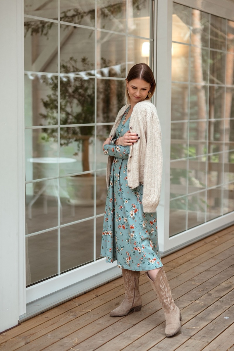 Dzianinowa sukienka midi Mia Mistral - obrazek 6