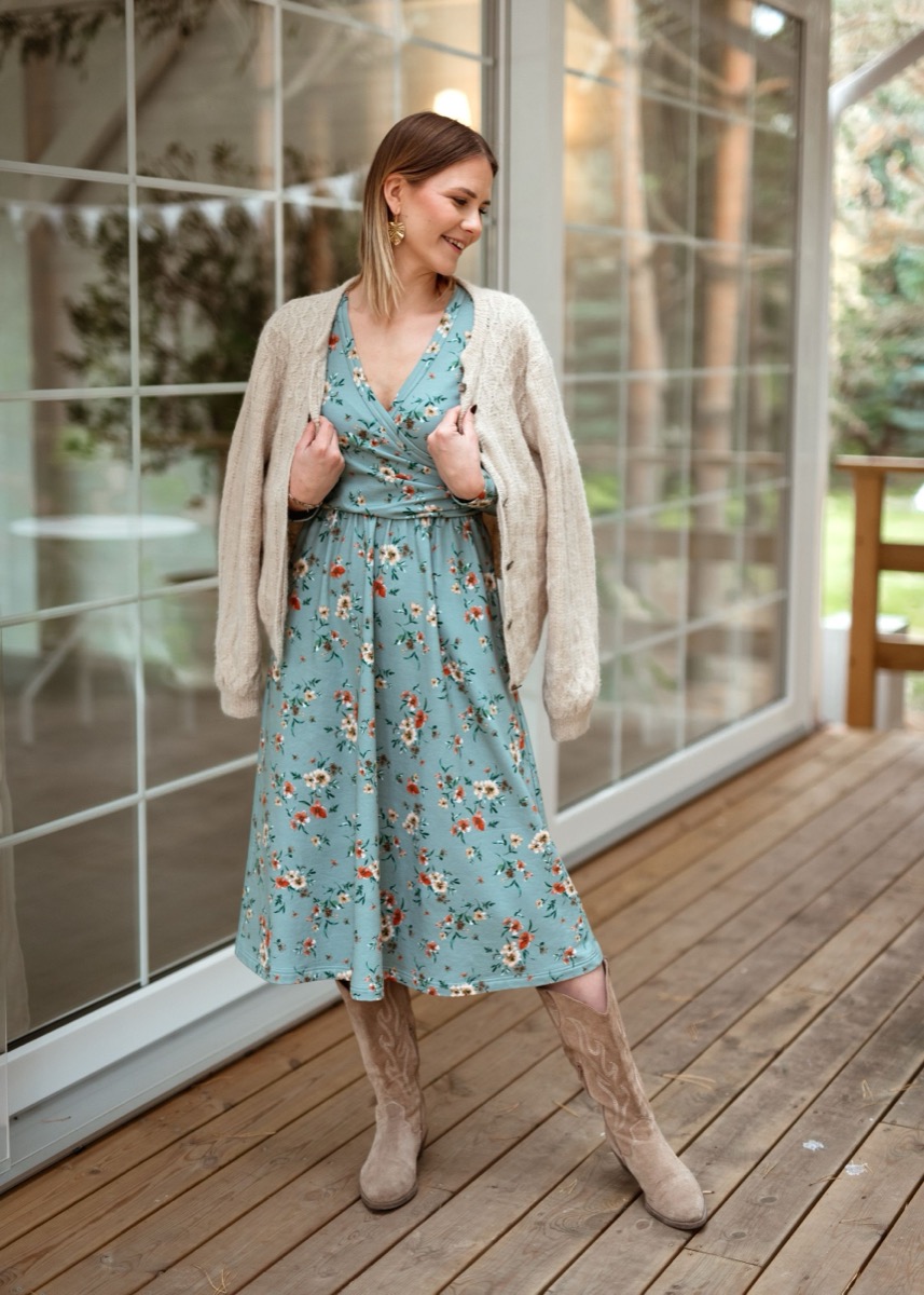 Dzianinowa sukienka midi Mia Mistral - obrazek 4