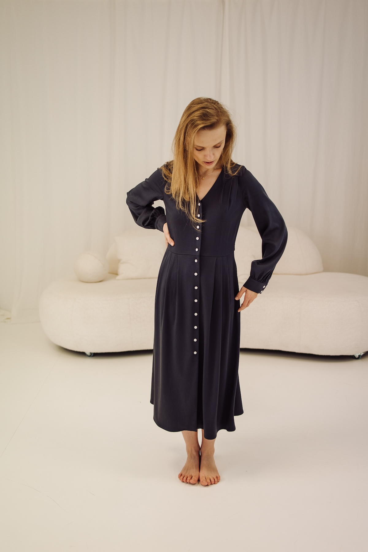 Elegancka sukienka Vella Storm Blue - obrazek 2